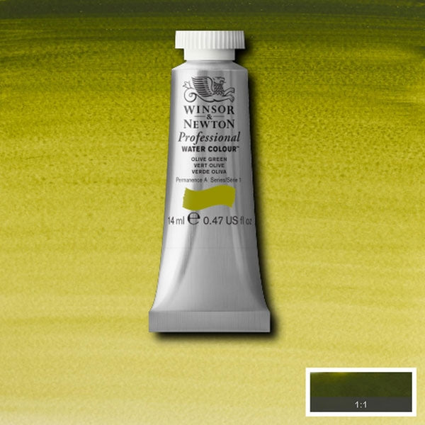 Winsor and Newton - Professional Artists' Watercolour - 14ml - Olive Green