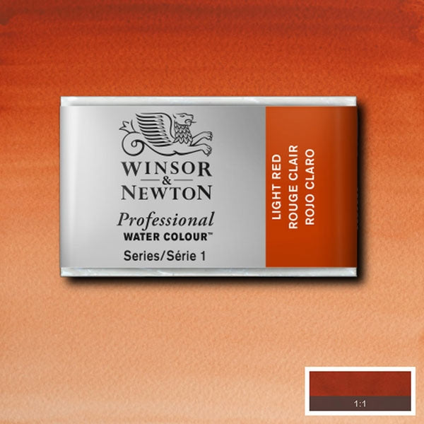 Winsor and Newton - Professional Artists' Watercolour Whole Pan - WP - Light Red