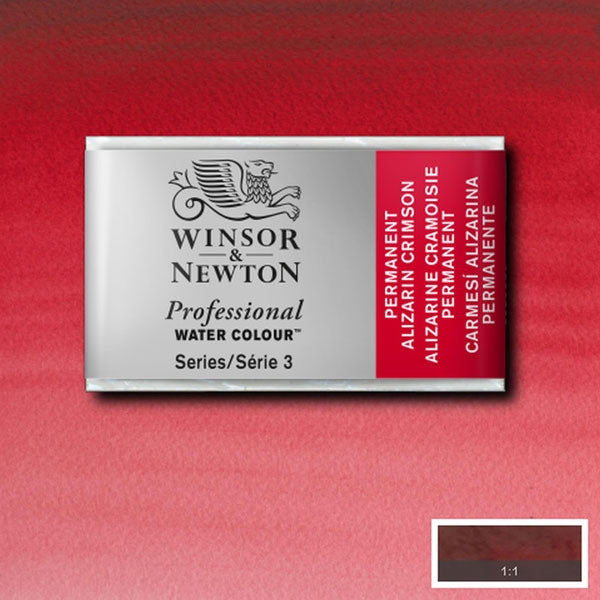 Winsor and Newton - Professional Artists' Watercolour Whole Pan - WP - Permanent Alizarin Crimson