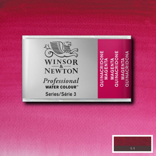 Winsor and Newton - Professional Artists' Watercolour Whole Pan - WP - Quinacridone Magenta
