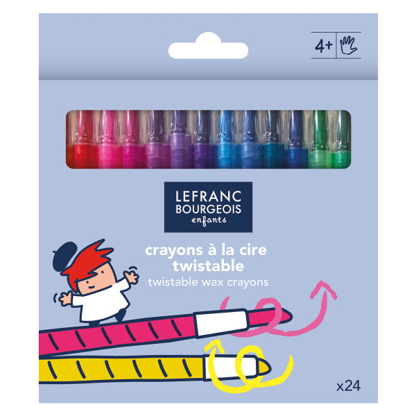 Lefranc Bourgeois Enfants - Twistable Wax Crayons x24