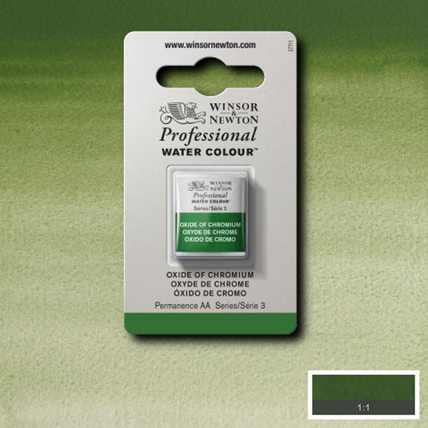 Winsor and Newton - Professional Artists' Watercolour Half Pan - HP - Oxide Of Chromium