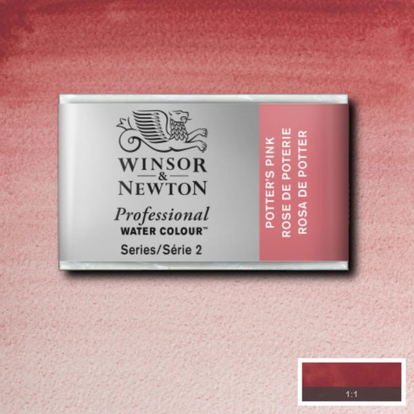 Winsor and Newton - Professional Artists' Watercolour Whole Pan - WP - Potter's Pink