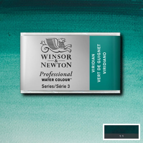 Winsor and Newton - Professional Artists' Watercolour Whole Pan - WP - Viridian