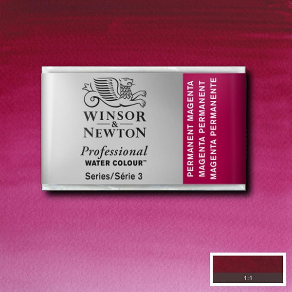 Winsor and Newton - Professional Artists' Watercolour Whole Pan - WP - Permanent Magenta