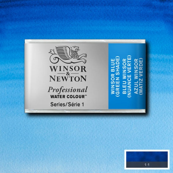 Winsor and Newton - Professional Artists' Watercolour Whole Pan - WP - Winsor Blue Green Shade