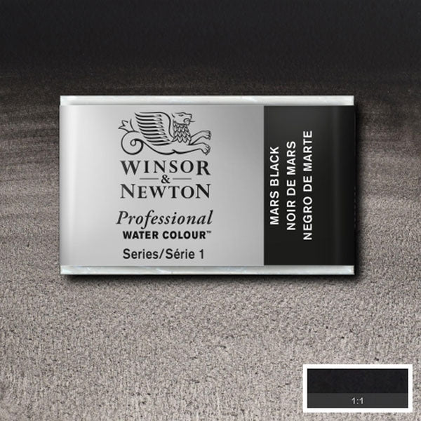 Winsor and Newton - Professional Artists' Watercolour Whole Pan - WP - Mars Black