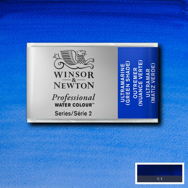 Winsor and Newton - Professional Artists' Watercolour Whole Pan - WP - Ultramarine Green Shade