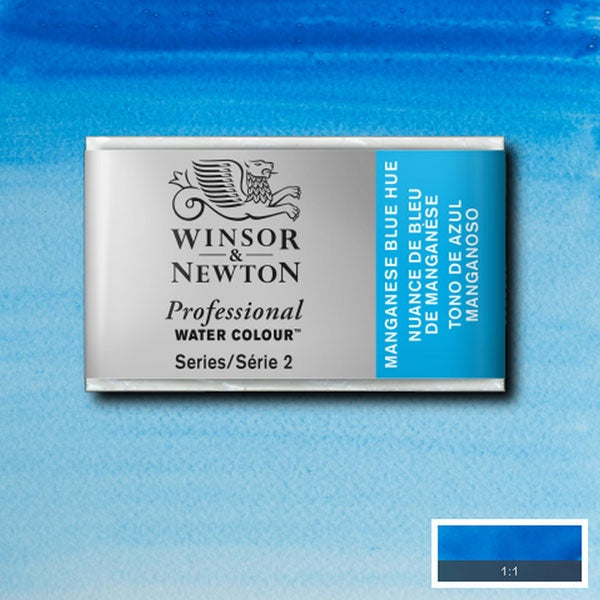 Winsor and Newton - Professional Artists' Watercolour Whole Pan - WP - Manganese Blue Hue