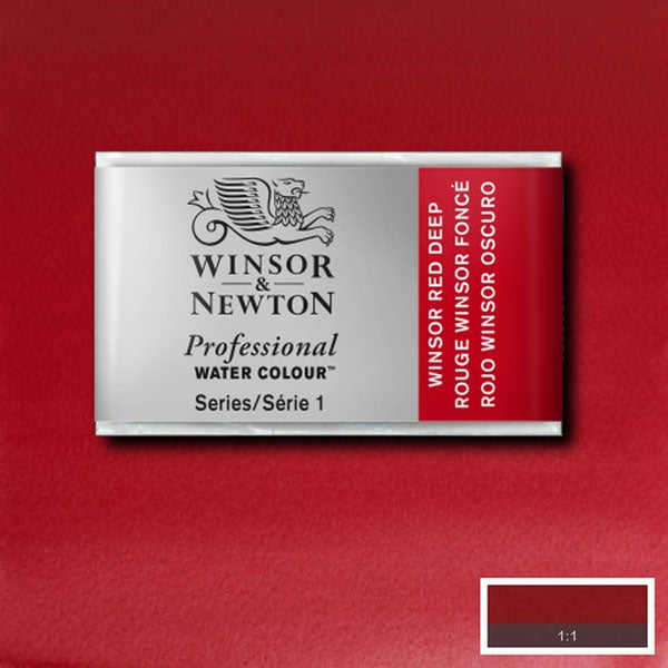 Winsor and Newton - Professional Artists' Watercolour Whole Pan - WP - Winsor Red Deep