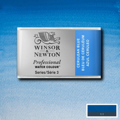 Winsor and Newton - Professional Artists' Watercolour Whole Pan - WP - Cerulean Blue