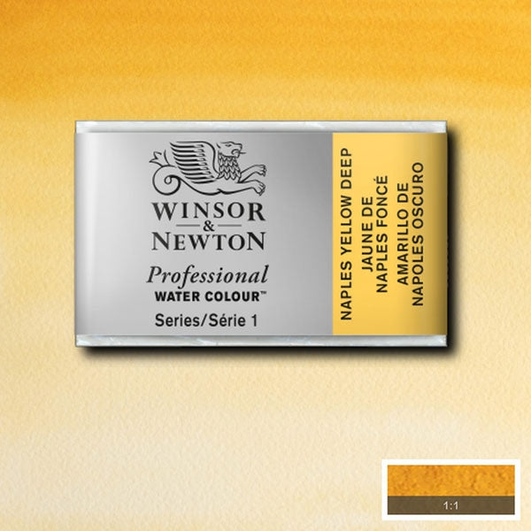 Winsor and Newton - Professional Artists' Watercolour Whole Pan - WP - Naples Yellow Deep