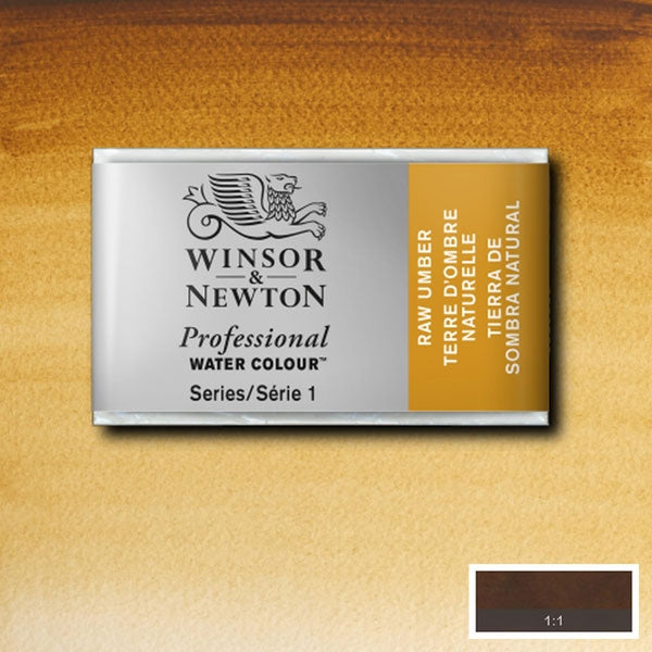Winsor and Newton - Professional Artists' Watercolour Whole Pan - WP - Raw Umber