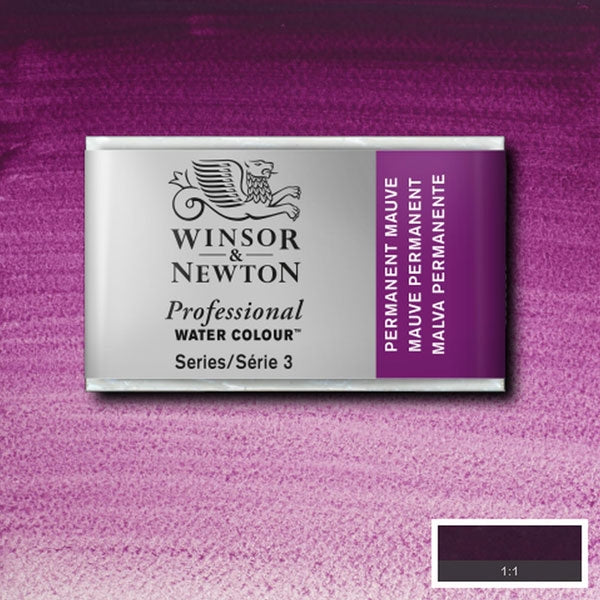 Winsor and Newton - Professional Artists' Watercolour Whole Pan - WP - Permanent Mauve