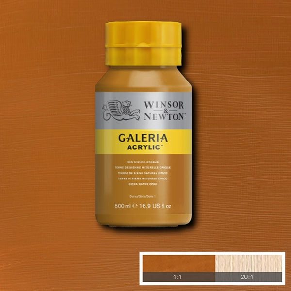 Winsor and Newton - Galeria Acrylic Colour - 500ml - Raw Sienna Opaque