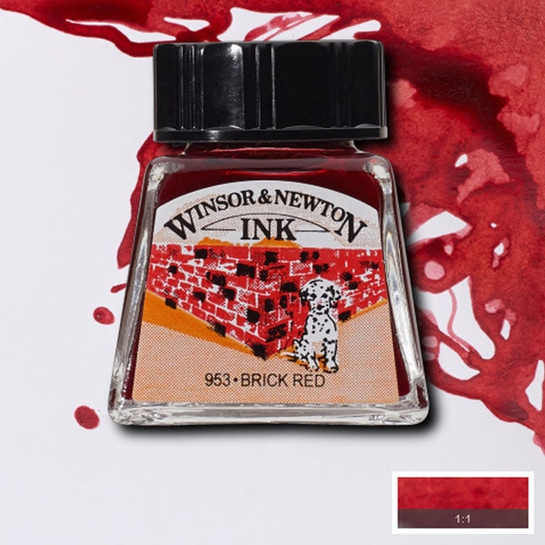 Winsor and Newton - Drawing Ink - 14ml - Brick Red