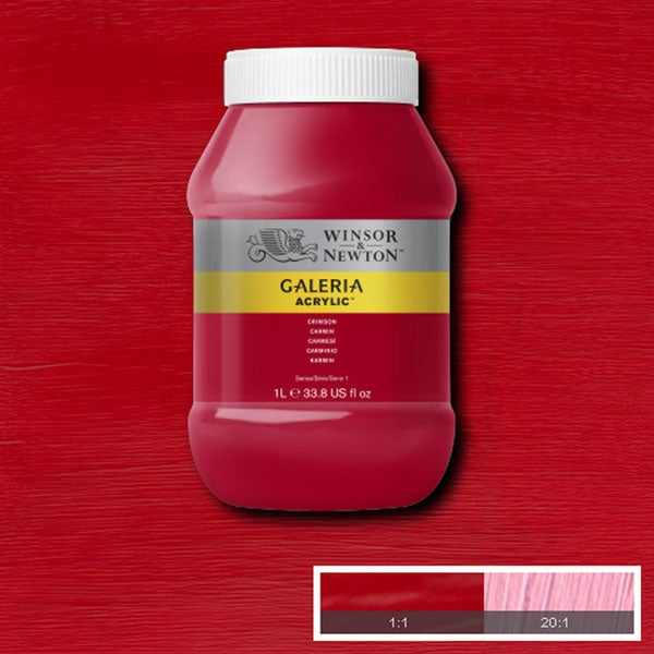 Winsor and Newton - Galeria Acrylic Colour - 1 Litre - Crimson