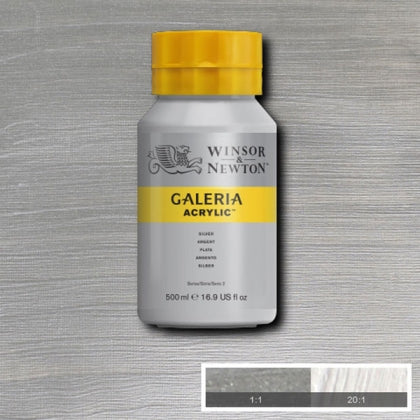 Winsor and Newton - Galeria Acrylic Colour - 500ml - Silver Metallic