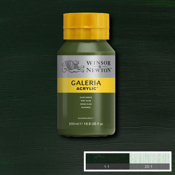 Winsor and Newton - Galeria Acrylic Colour - 500ml - Olive Green