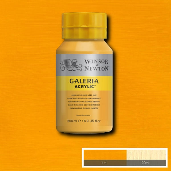 Winsor and Newton - Galeria Acrylic Colour - 500ml - Cadmium Yellow Deep