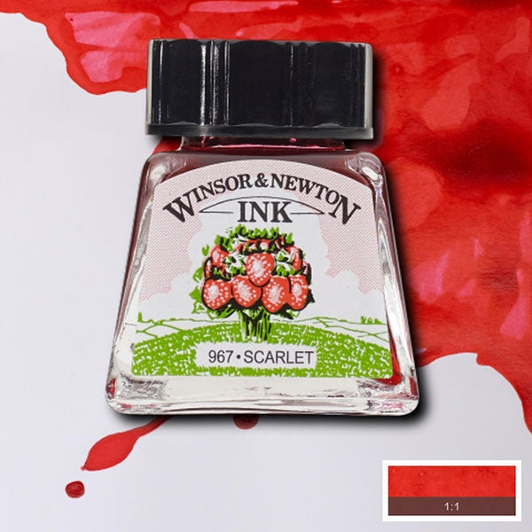 Winsor and Newton - Drawing Ink - 14ml - Scarlet