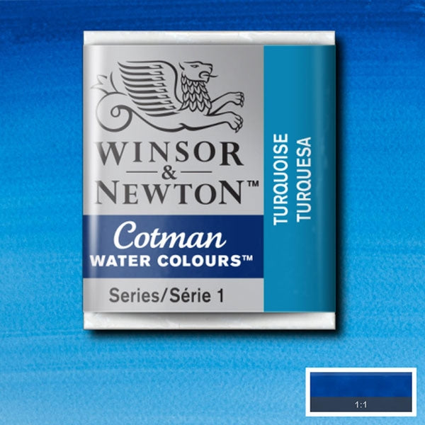 Winsor and Newton - Cotman Watercolour Half Pan - Turquoise
