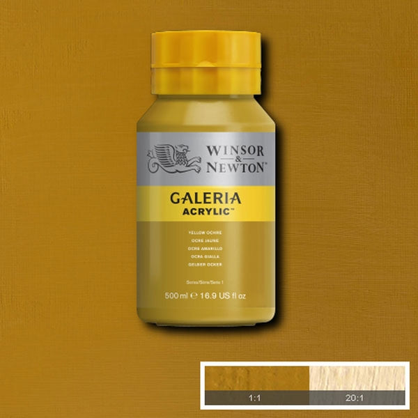 Winsor and Newton - Galeria Acrylic Colour - 500ml - Yellow Ochre