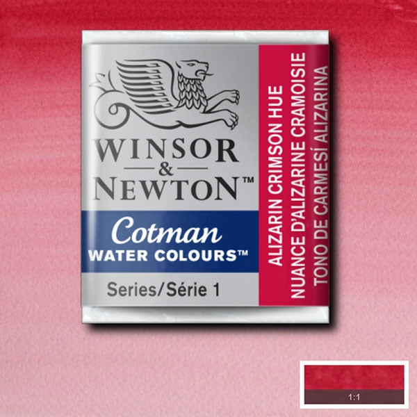 Winsor and Newton - Cotman Watercolour Half Pan - Alizarin Crimson