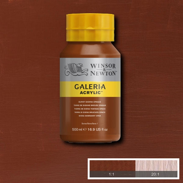 Winsor and Newton - Galeria Acrylic Colour - 500ml - Burnt Sienna Opaque