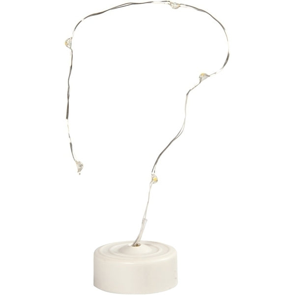 Create Craft - LED String of Lights L: 27cm 1piece silver