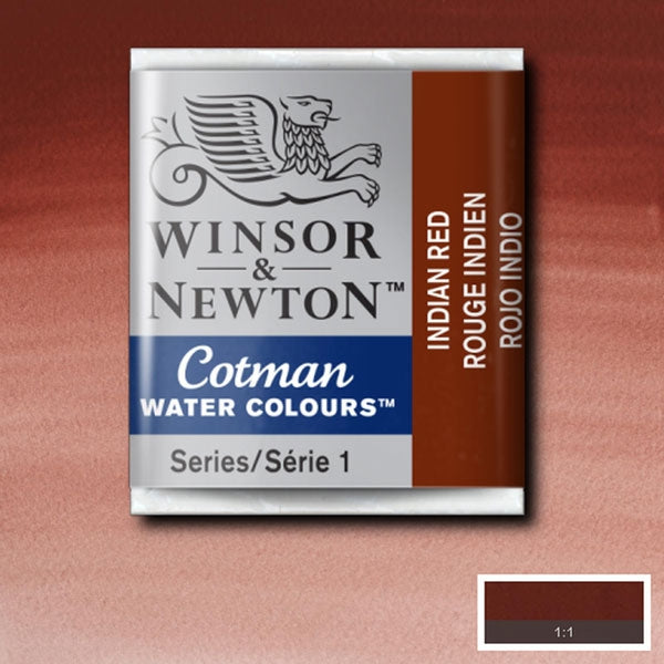 Winsor and Newton - Cotman Watercolour Half Pan - Indian Red