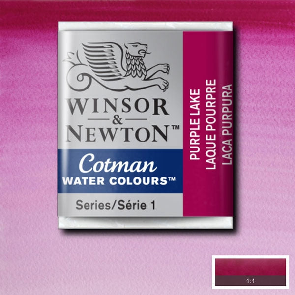 Winsor and Newton - Cotman Watercolour Half Pan - Purple Lake