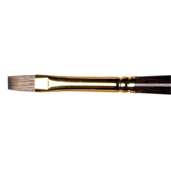 Winsor and Newton - Monarch Short Flat-Bright Long Handle Brush - No. 6