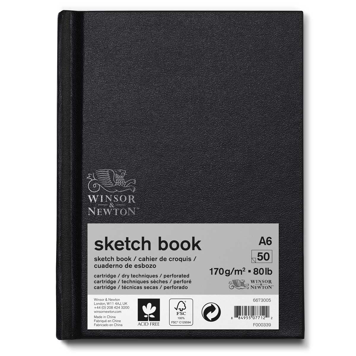 Winsor and Newton - Hardback Bound Sketchbook - 170g A6
