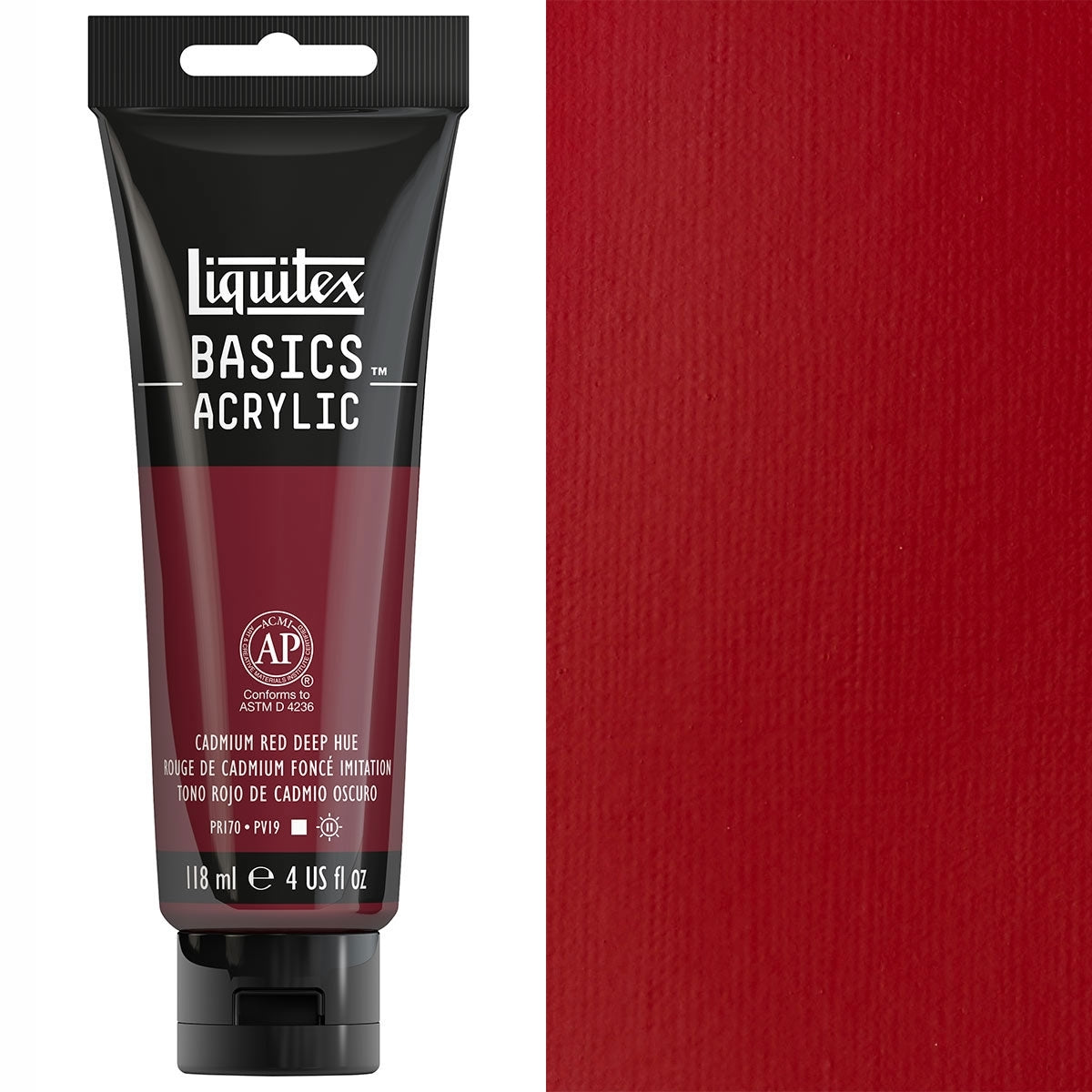 Liquitex - Basics Acrylic Colour - 118ml Cadmium Red Deep Hue