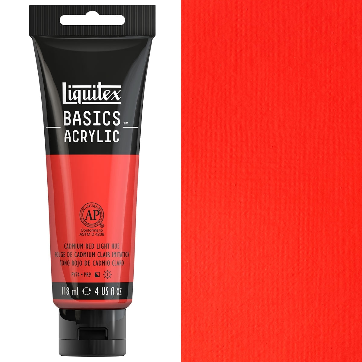 Liquitex - Basics Acrylic Colour - 118ml Cadmium Red Light Hue