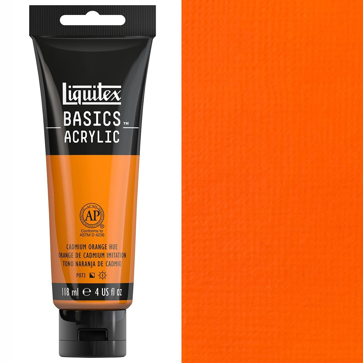 Liquitex - Basics Acrylic Colour - 118ml Cadmium Orange Hue