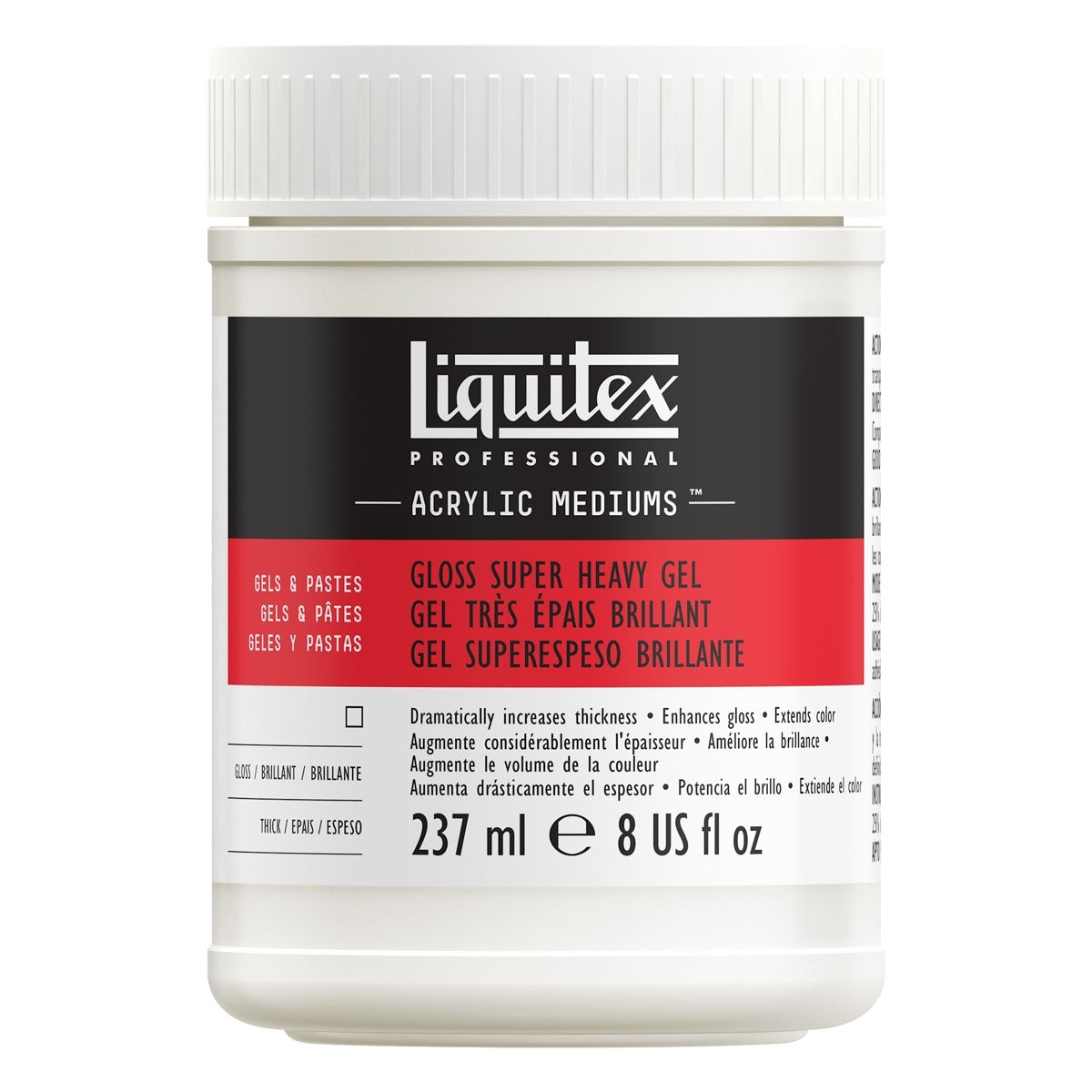 Liquitex - Gloss Super Heavy Gel Medium 237ml
