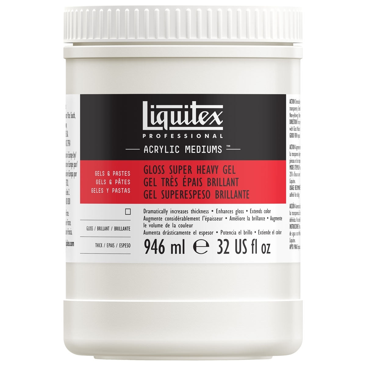 Liquitex - Gloss Super Heavy Gel Medium 946ml