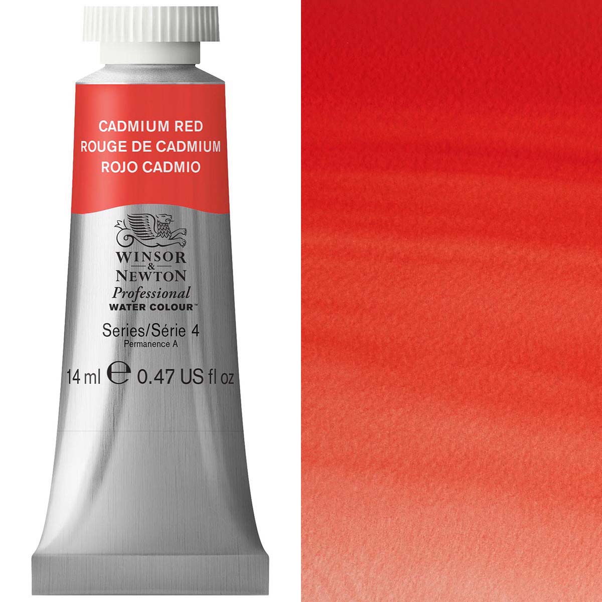 Winsor and Newton - Professional Artists' Watercolour - 14ml - Cadmium Red
