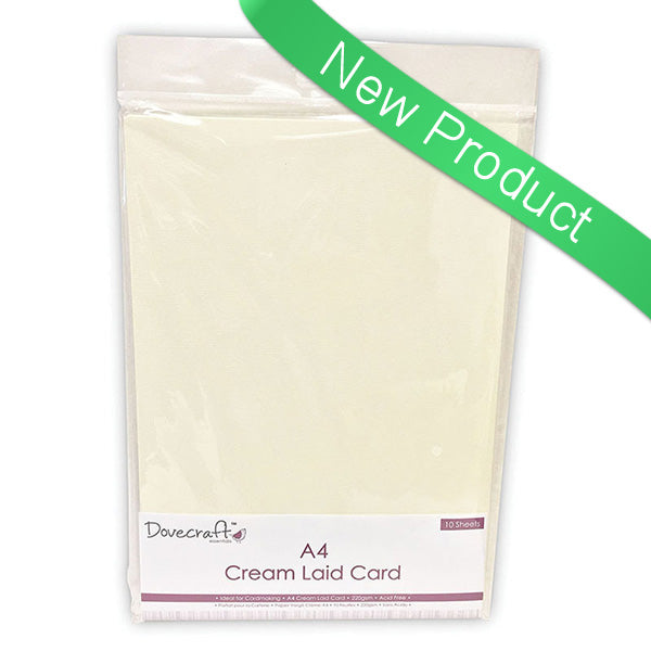 A4 Cream Laid Card 220gsm 10 Shts
