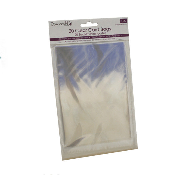 Dovecraft - Clear Cellophane Card Bags - A6 (20 Pack)