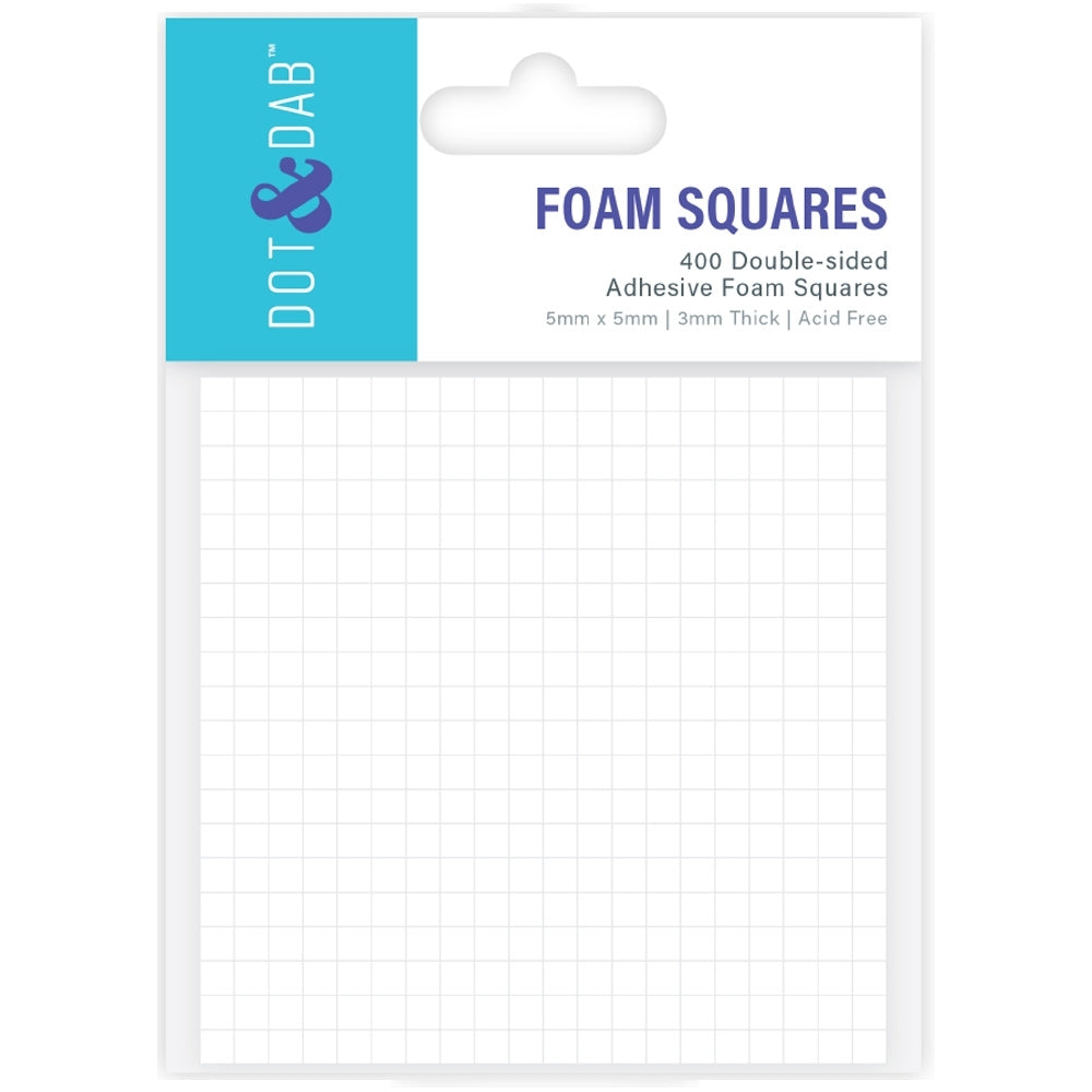 Dot & Dab - Foam Squares x 400 3mm White