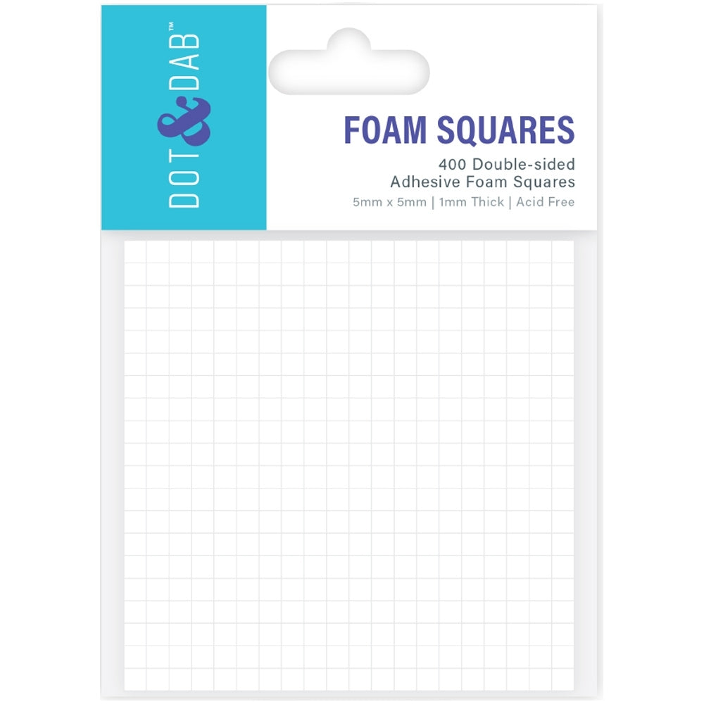 Dot & Dab - Foam Squares x 400 1mm White