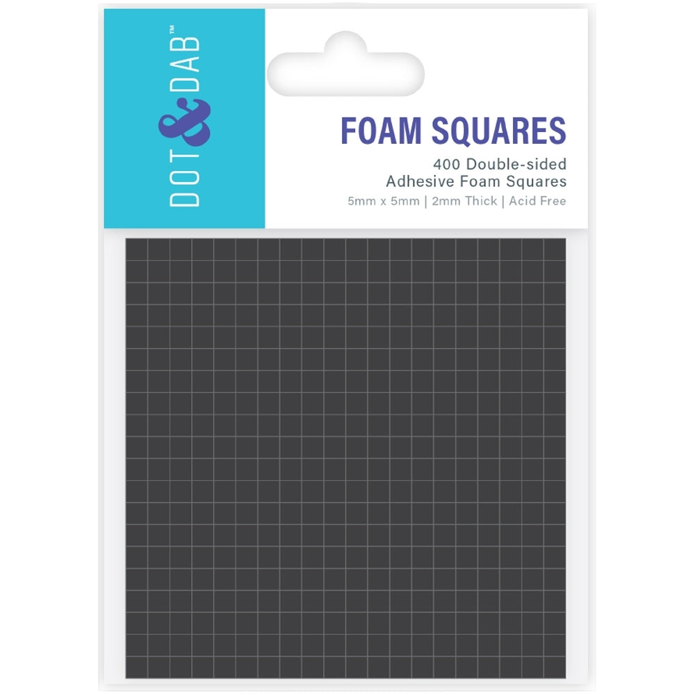 Dot & Dab - Foam Squares x 400 2mm Black