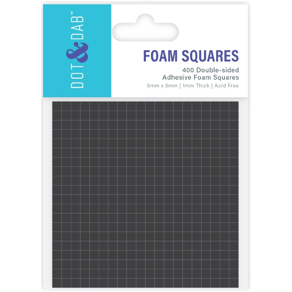 Dot & Dab - Foam Squares x 400 1mm Black
