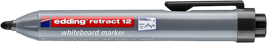 Edding12 - Retractable Whiteboard Marker - Wallet of 4 (001-004)
