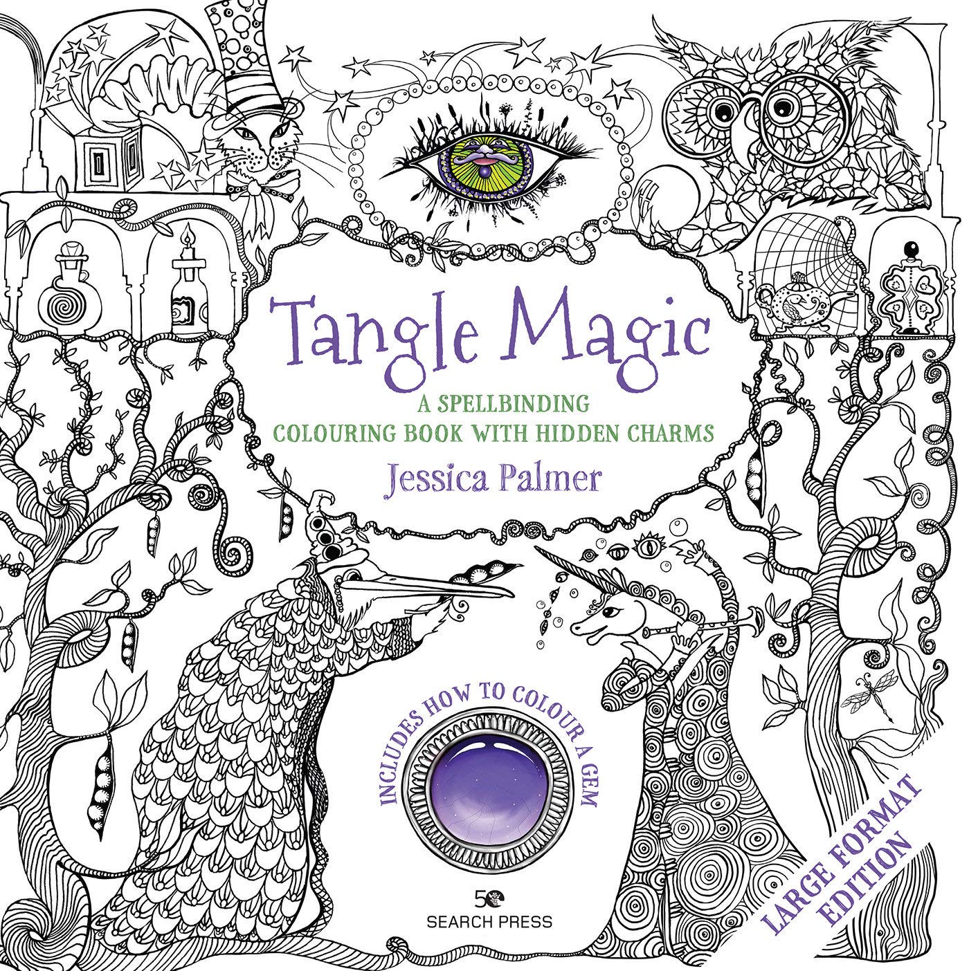 Search Press Books - Tangle Magic Colouring Book - Large Format