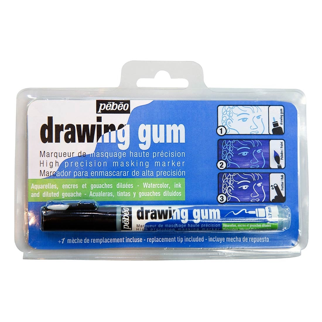 Pebeo - Drawing Gum Marker- Masking fluid pen - Nib 4mm