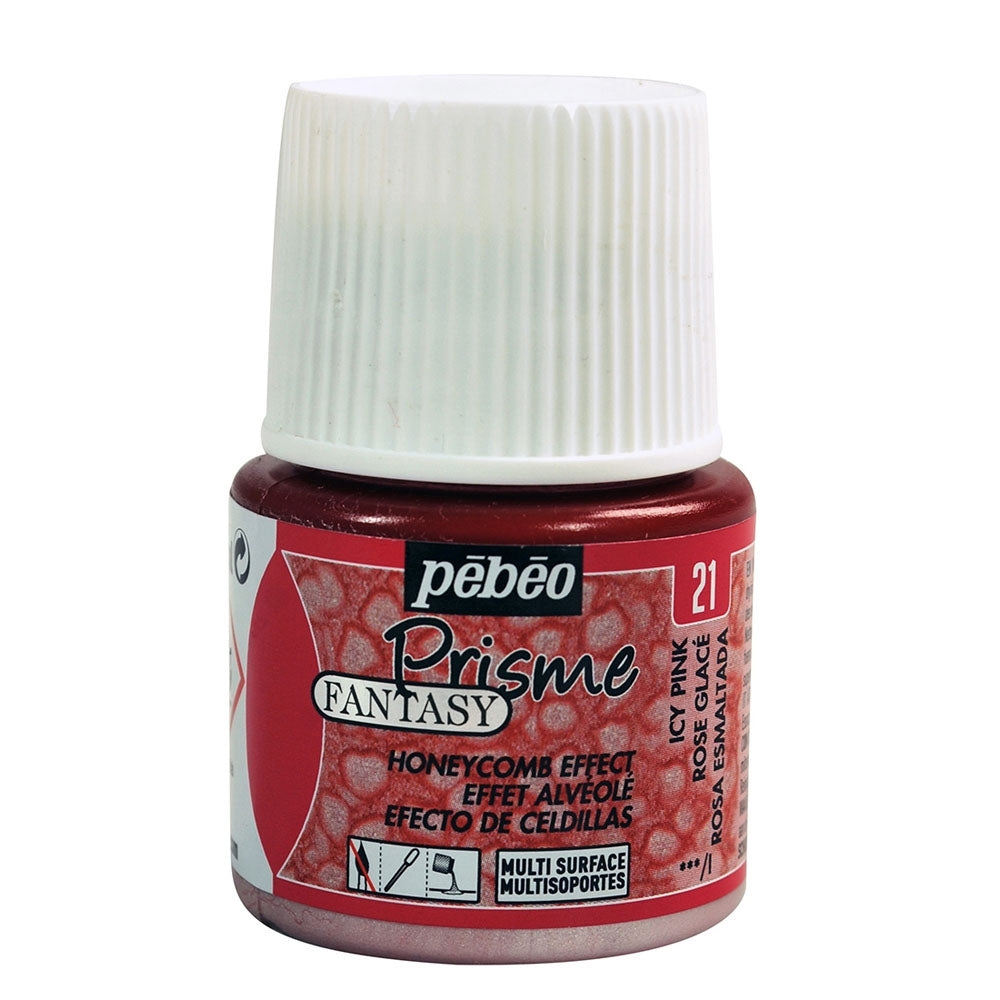 Pebeo - Fantasy Prisme - Honeycomb Effect - Icy Pink - 45ml